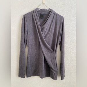 Ann Taylor Wrap Front Long Sleeve Top